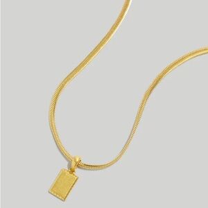 Madewell chunky herringbone pendant necklace